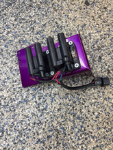 Load image into Gallery viewer, Jmfab coil relocation bracket and coils (purple)
