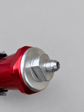 Load image into Gallery viewer, Fuelab long inline fuel filter -6an &amp; 8an (red)