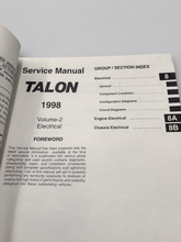 Load image into Gallery viewer, Chrysler service manual 1998 Eagle Talon volume 2