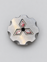 Load image into Gallery viewer, Mitsubishi Emblem Oil Cap – Silver top view