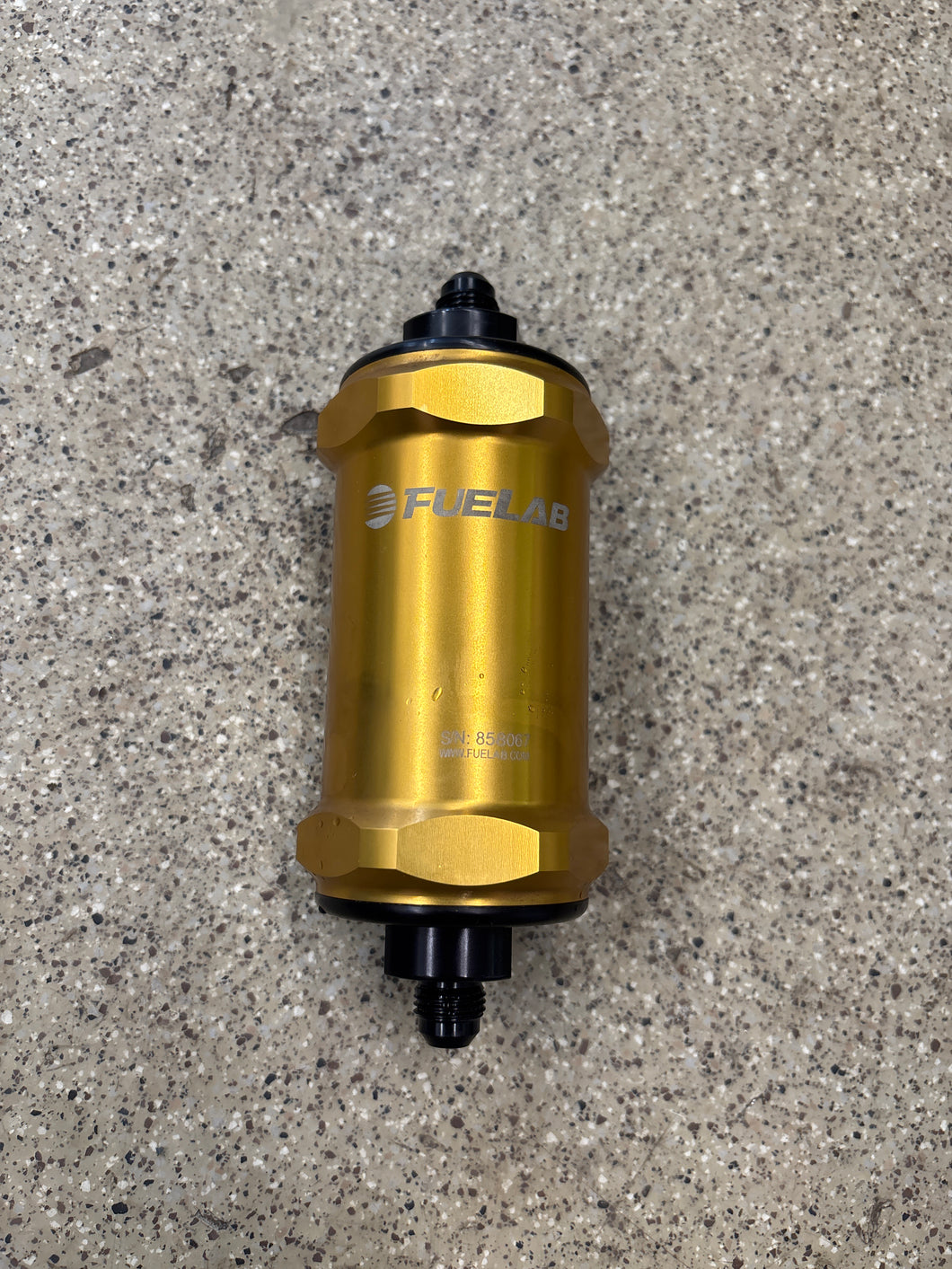 Fuelab in line fuel filter -6an yellow