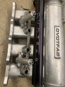 DVDTFAB sheet metal intake manifold, dual rails and Q45 TB