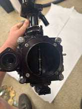 Load image into Gallery viewer, Evo 8,9 drag intake with boomba throttle body &amp; tps freshly coated black.
