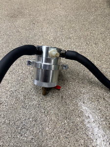 Billet Oil catch can with billet bracket and hoses