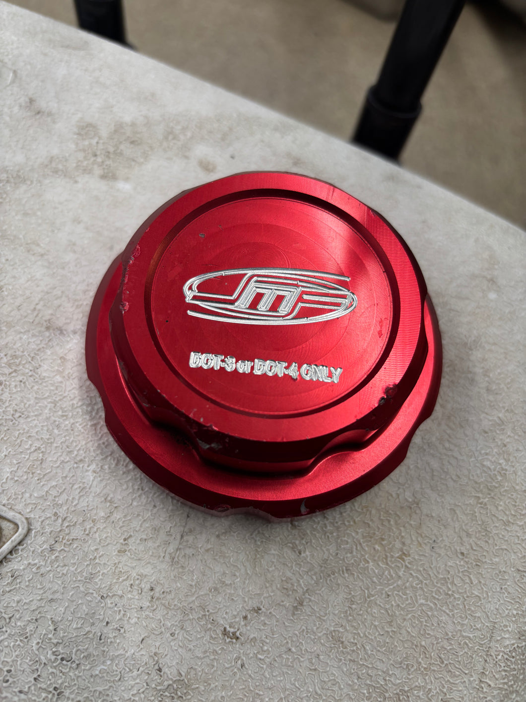 Red FMF brake reservoir cap DSM Evo 1-6