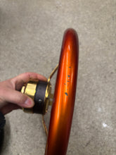 Load image into Gallery viewer, Candy Red Nardi 14 inch steering wheel with NRG quick release.