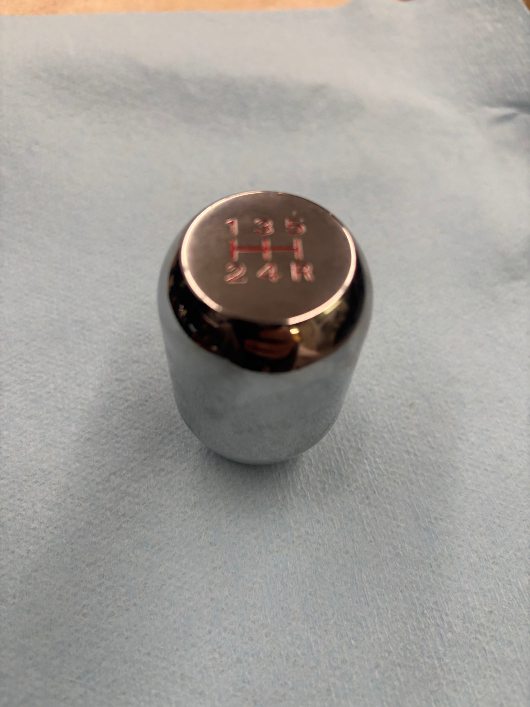 Shifter knob chrome & red letters will fit DSM