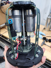 Load image into Gallery viewer, Radium multi-pump fuel surge tank with 2 Walbro 450 fuel pumps.