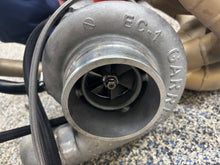 Load image into Gallery viewer, DSM Archer Fabrication Ceramic Coated VBand Manifold with Garrett GT35R in Tial Vband hotside - with wastegate and lines