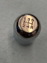 Load image into Gallery viewer, Shifter knob chrome &amp; red letters will fit DSM
