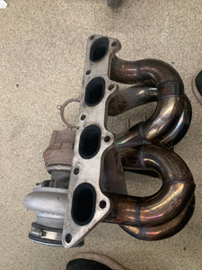 OBX racing exaust manifold and Holset HY35 turbo rebuilt by Justin whitesell.