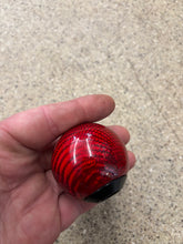 Load image into Gallery viewer, Red carbon fiber look round shift knob..