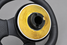 Load image into Gallery viewer, NR-G innovations flat bottom leather steering wheel with NR-G quick release
