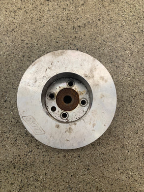 Unorthodox crank pulley